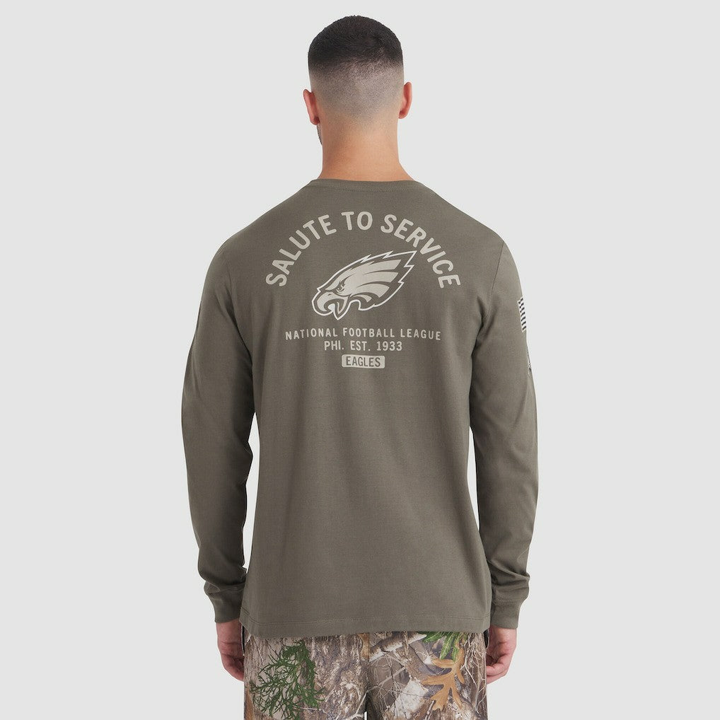 2025 Salute to Service Sideline Long Sleeve T-Shirt - Philadelphia Eagles T-shirts