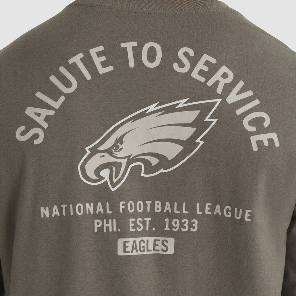 2025 Salute to Service Sideline Long Sleeve T-Shirt - Philadelphia Eagles T-shirts