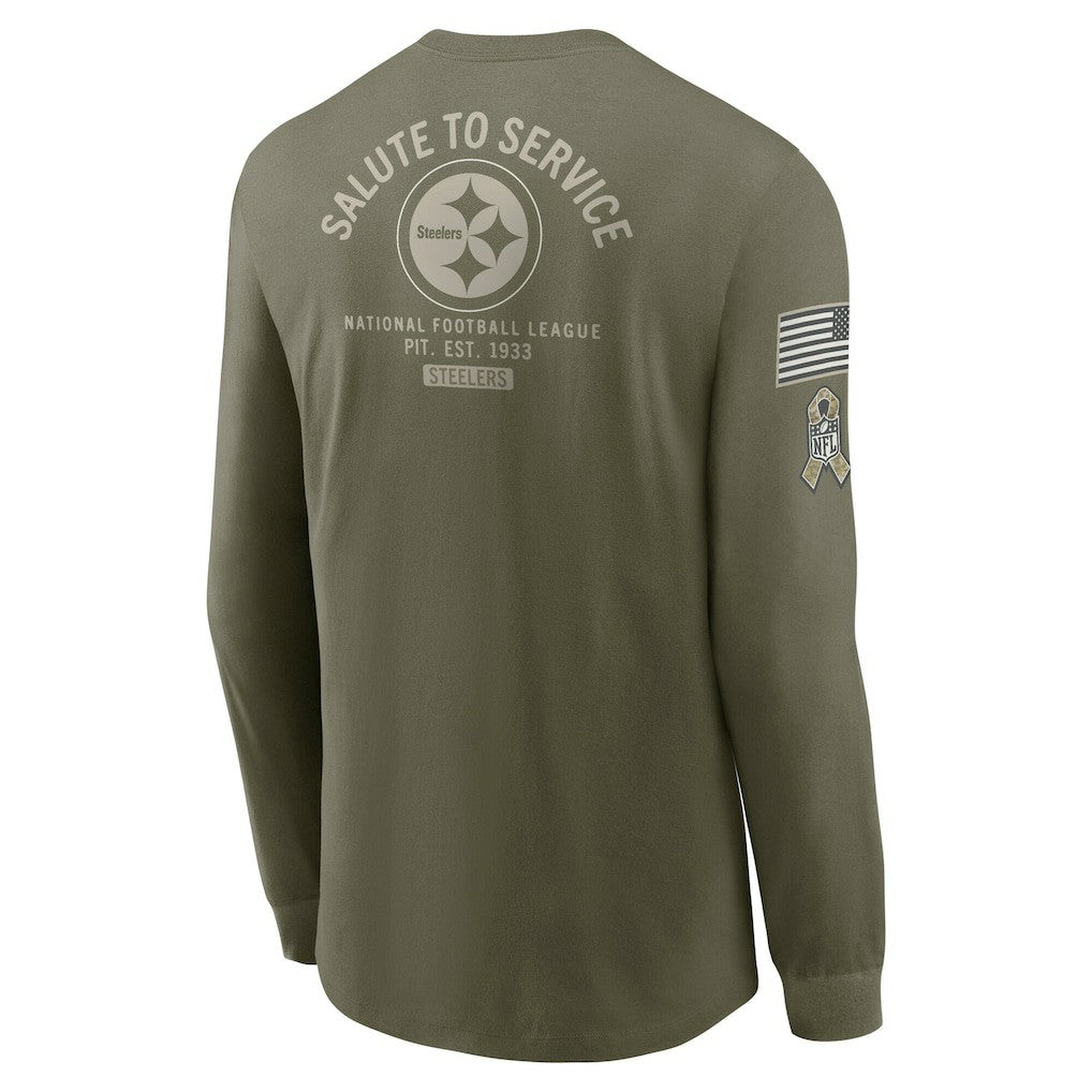 2025 Salute to Service Sideline Long Sleeve T-Shirt - Pittsburgh Steelers T-shirts