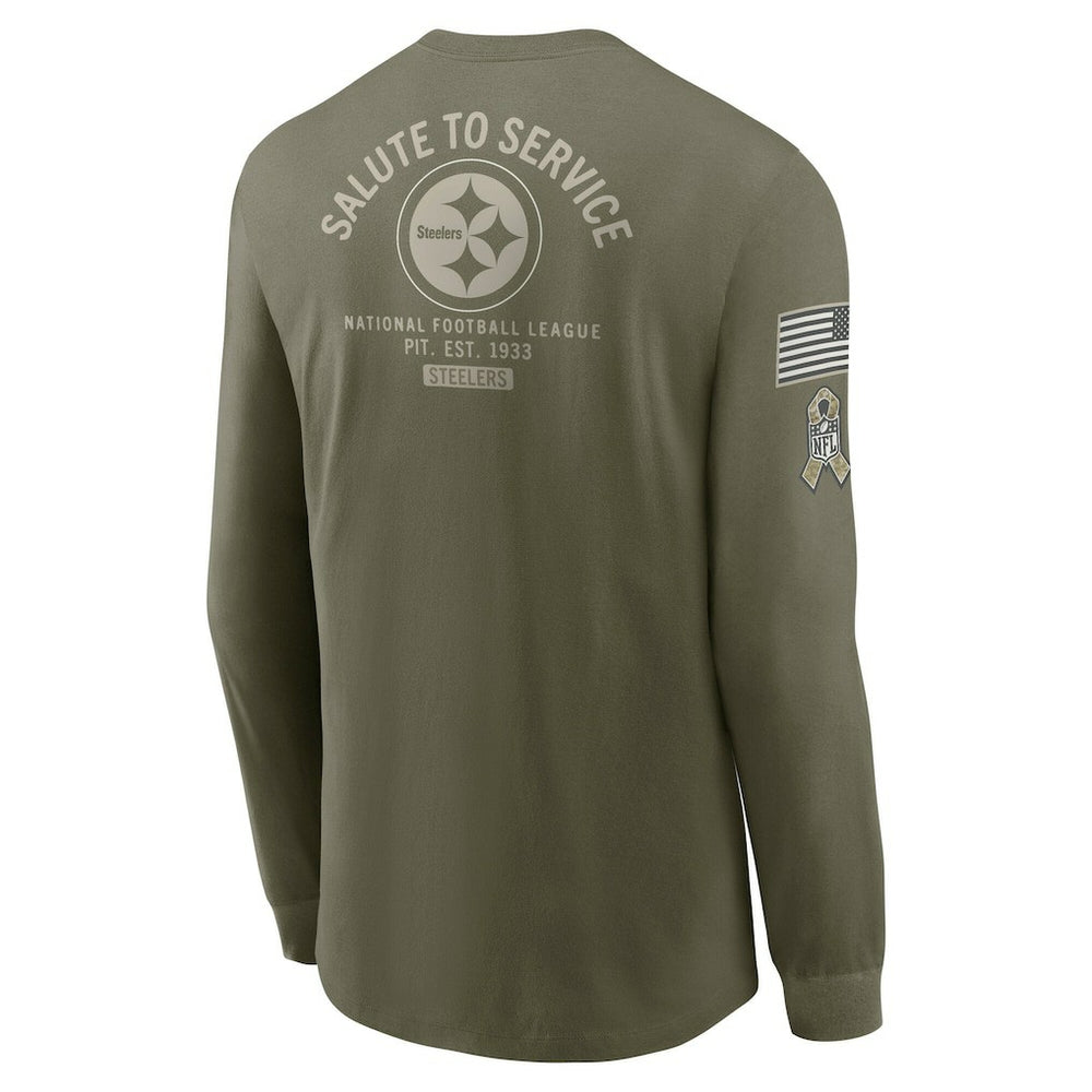 2025 Salute to Service Sideline Long Sleeve T-Shirt - Pittsburgh Steelers T-shirts