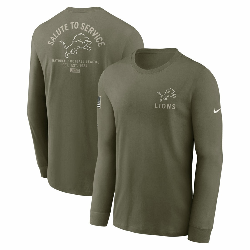 2025 Salute to Service Sideline Long Sleeve T-Shirt - Detroit Lions T-shirts