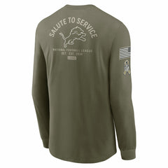 2025 Salute to Service Sideline Long Sleeve T-Shirt - Detroit Lions T-shirts