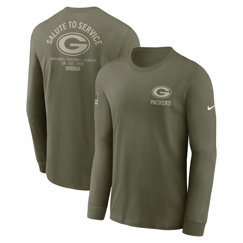 2025 Salute to Service Sideline Long Sleeve T-Shirt - Green Bay Packers T-shirts