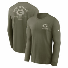 2025 Salute to Service Sideline Long Sleeve T-Shirt - Green Bay Packers T-shirts