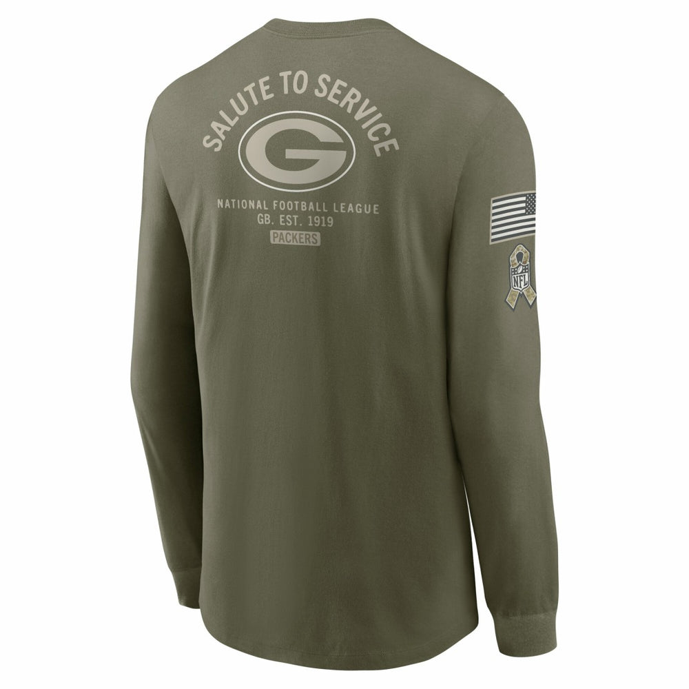 2025 Salute to Service Sideline Long Sleeve T-Shirt - Green Bay Packers T-shirts