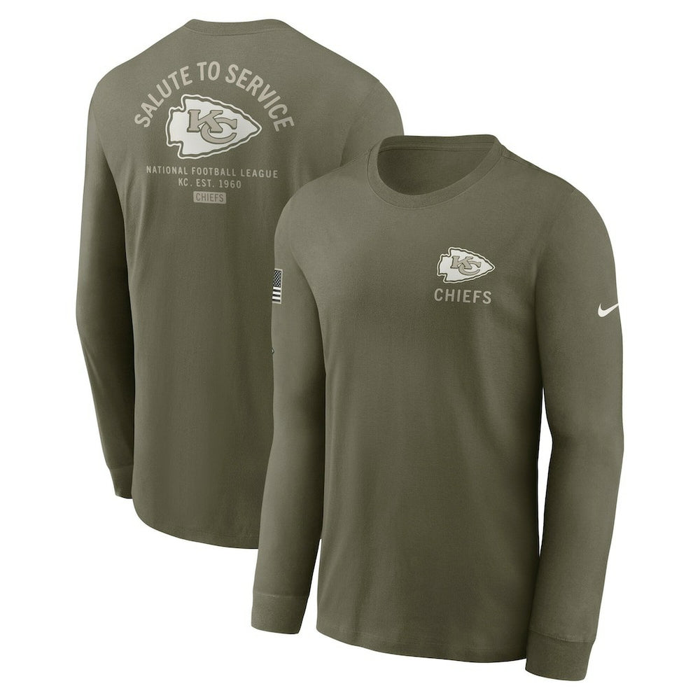 2025 Salute to Service Sideline Long Sleeve T-Shirt - Kansas City Chiefs T-shirts