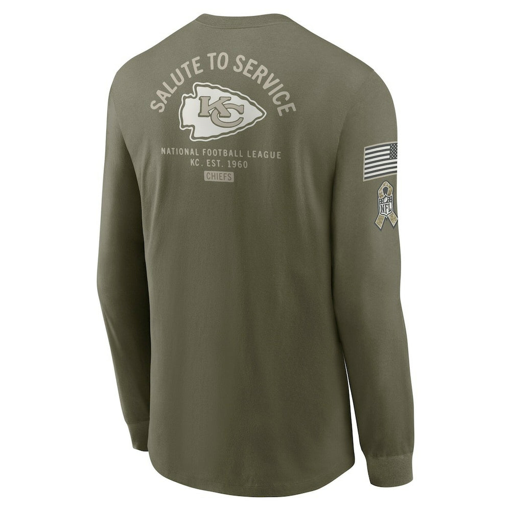 2025 Salute to Service Sideline Long Sleeve T-Shirt - Kansas City Chiefs T-shirts