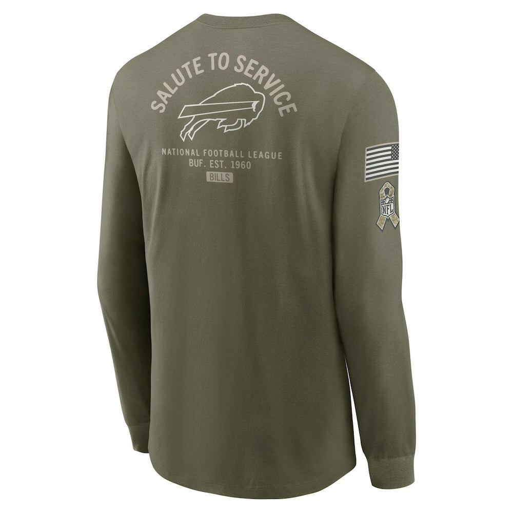 2025 Salute to Service Sideline Long Sleeve T-Shirt - Buffalo Bills T-shirts
