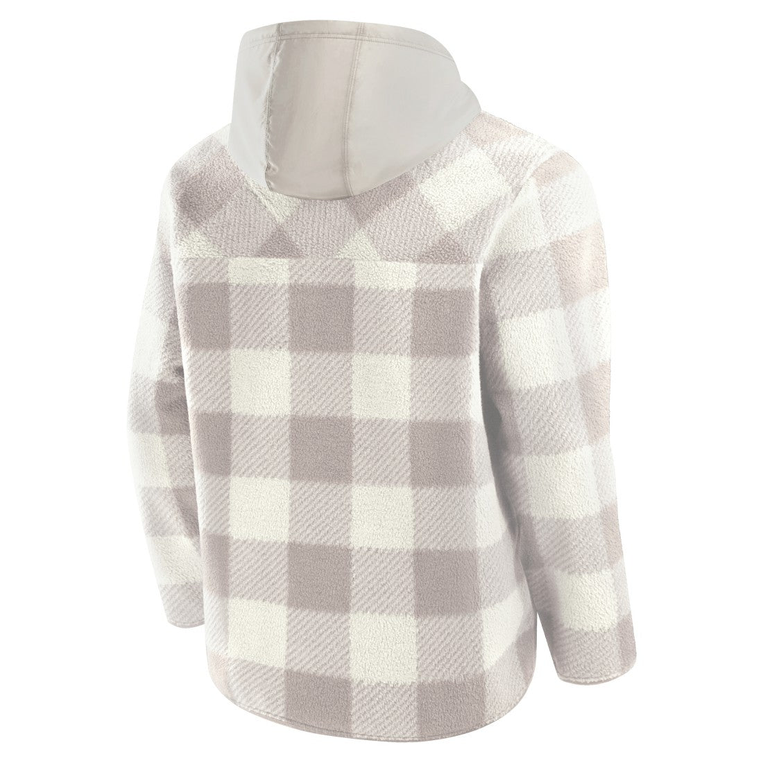 Elements Plaid Polar Fleece Quarter-Zip Hoodie - Detroit Lions Hoodies