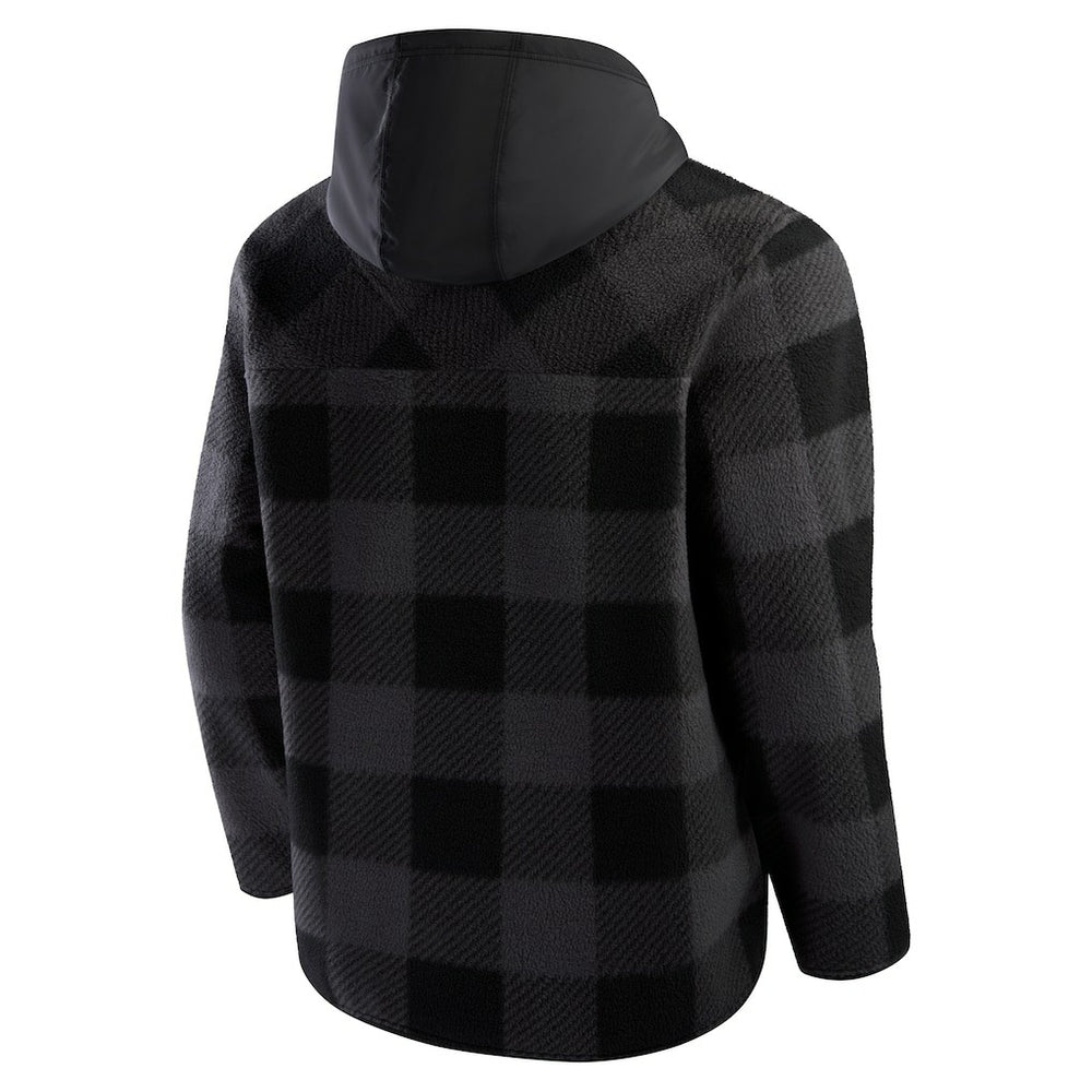 Elements Plaid Polar Fleece Quarter-Zip Hoodie - Cincinnati Bengals Hoodies