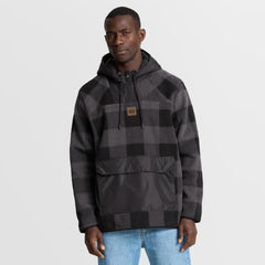 Elements Plaid Polar Fleece Quarter-Zip Hoodie - San Francisco 49ers Hoodies