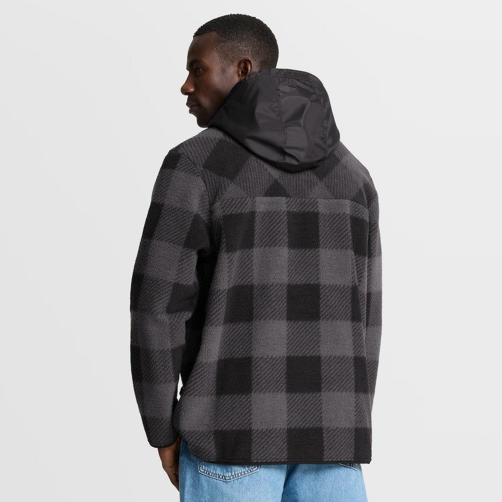 Elements Plaid Polar Fleece Quarter-Zip Hoodie - San Francisco 49ers Hoodies