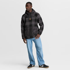 Elements Plaid Polar Fleece Quarter-Zip Hoodie - Green Bay Packers Hoodies