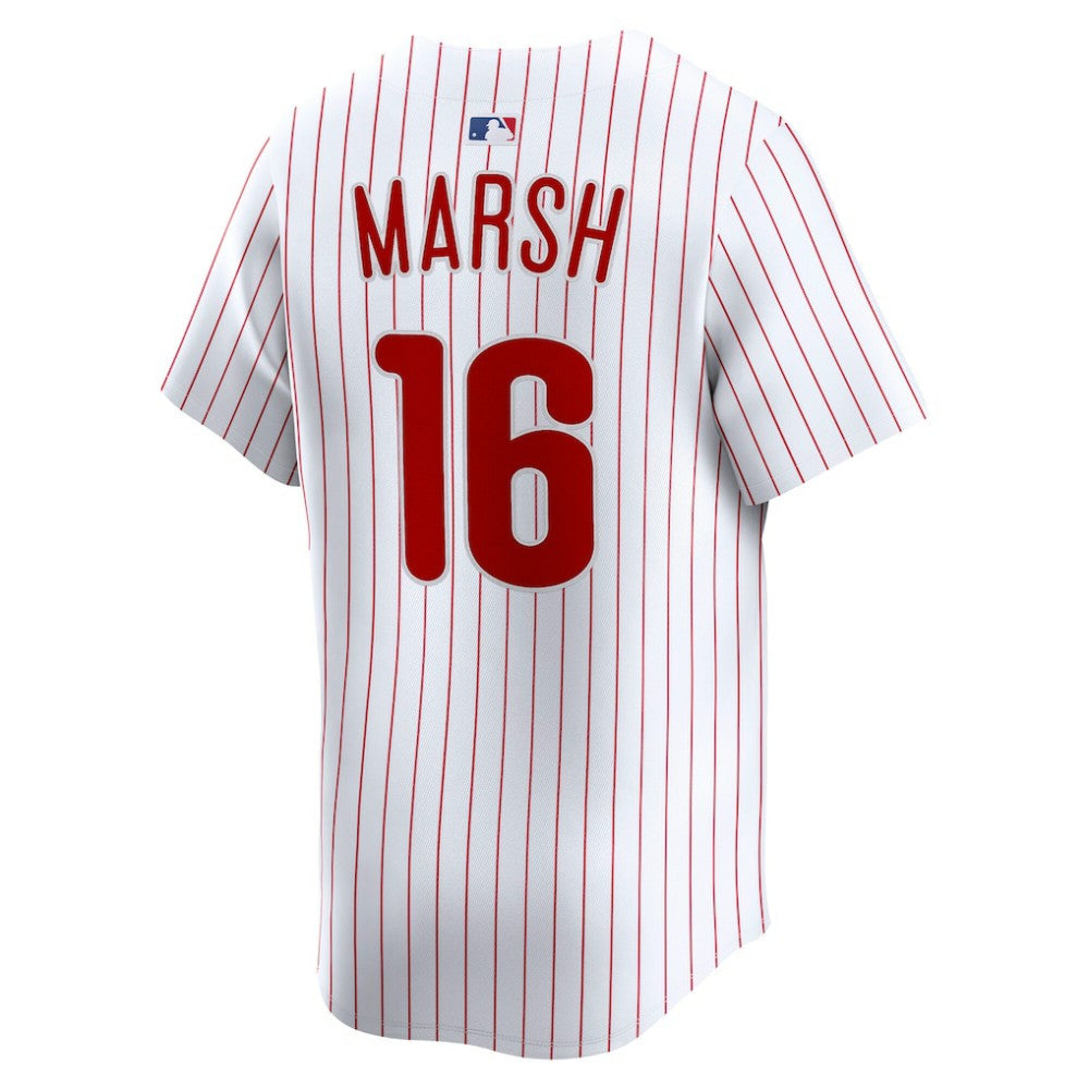 White Brandon Marsh Philadelphia Phillies Nike Home Limited Player Jersey