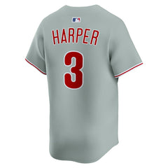 Gray Bryce Harper Philadelphia Phillies Nike Road Limited Player Jersey