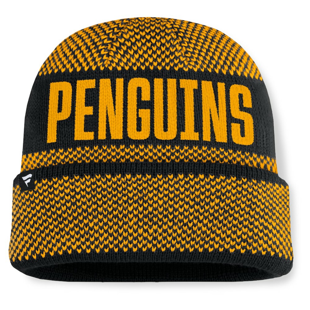 NHL Pittsburgh Penguins Fanatics Fundamentals Shelter Cuffed Knit Hat
