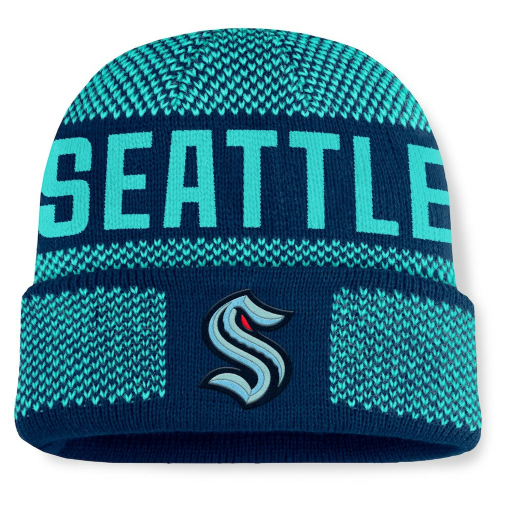 NHL Seattle Kraken Fanatics Fundamentals Shelter Cuffed Knit Hat