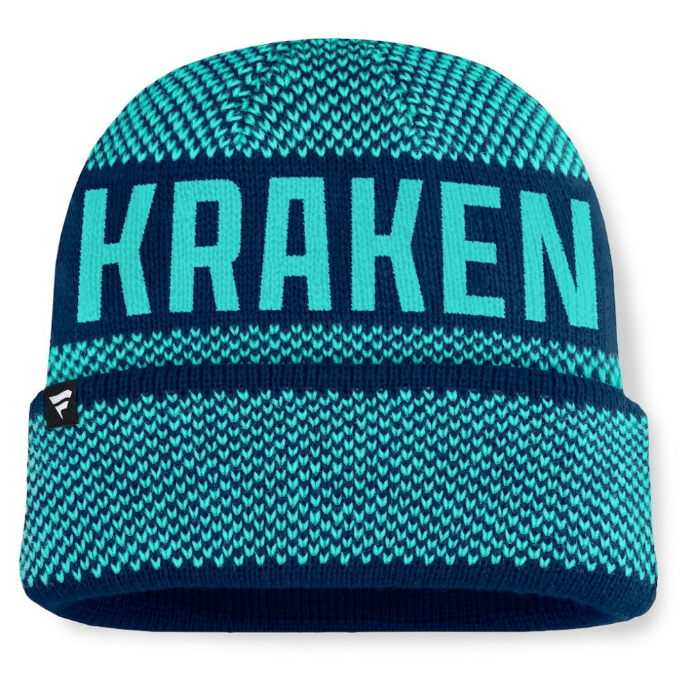 NHL Seattle Kraken Fanatics Fundamentals Shelter Cuffed Knit Hat
