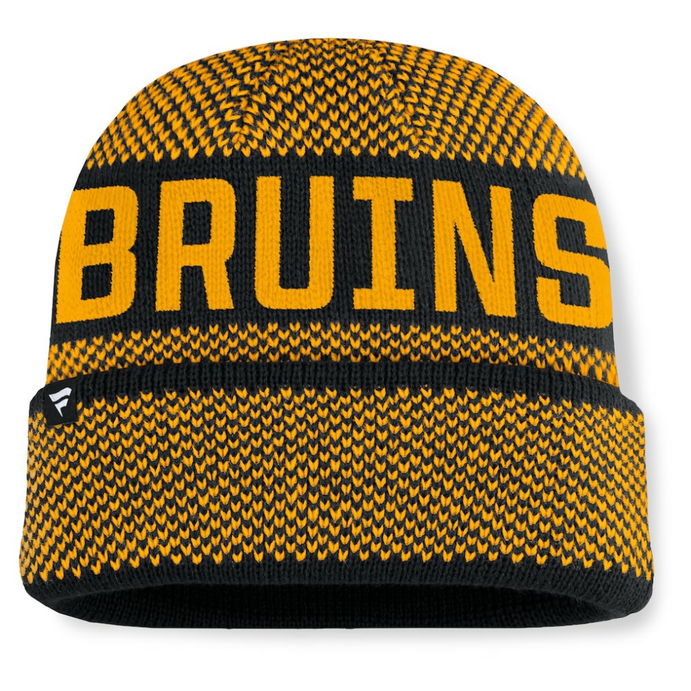 NHL Boston Bruins Fanatics Fundamentals Shelter Cuffed Knit Hat