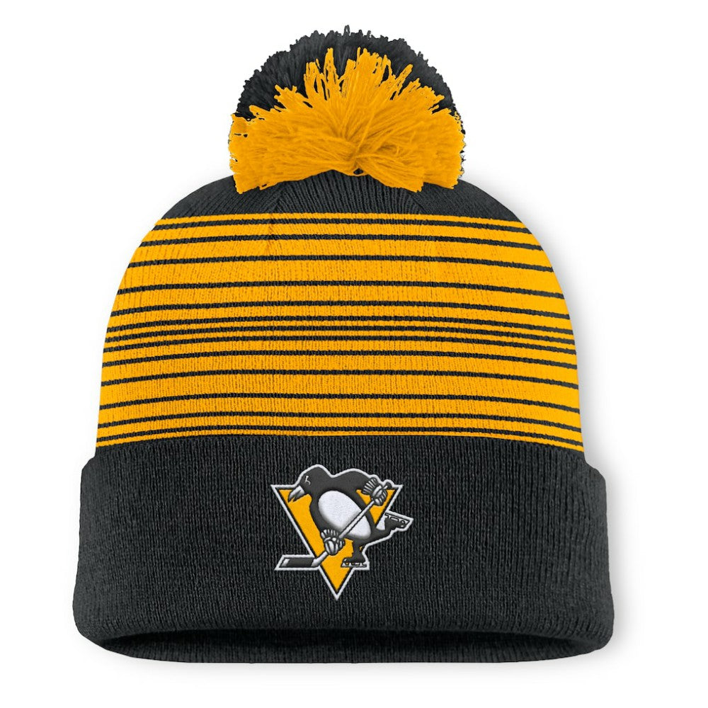 NHL Pittsburgh Penguins Fanatics Fundamental Spirit Cuffed Pom Knit Hat