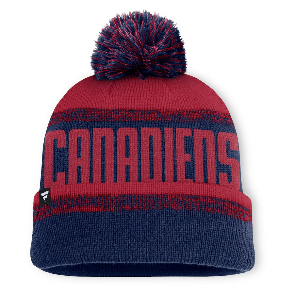 NHL Montreal Canadiens Fanatics Fundamentals Thrive Cuffed Knit Hat with Pom