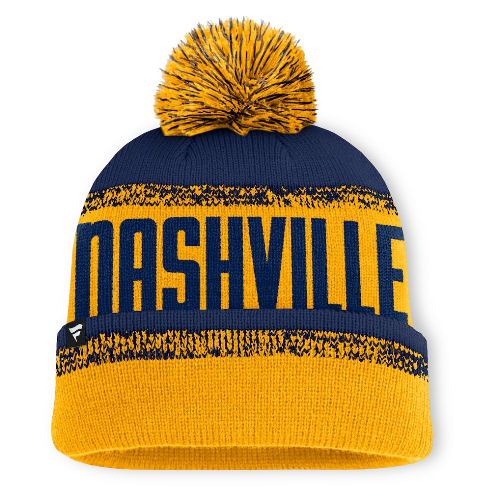 NHL Nashville Predators Fanatics Fundamentals Thrive Cuffed Knit Hat with Pom