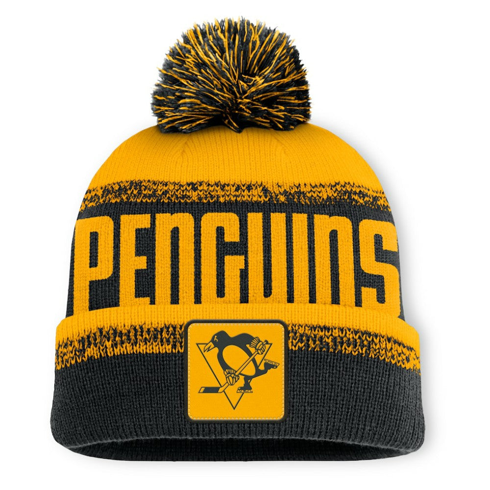 NHL Pittsburgh Penguins Fanatics Fundamentals Thrive Cuffed Knit Hat with Pom