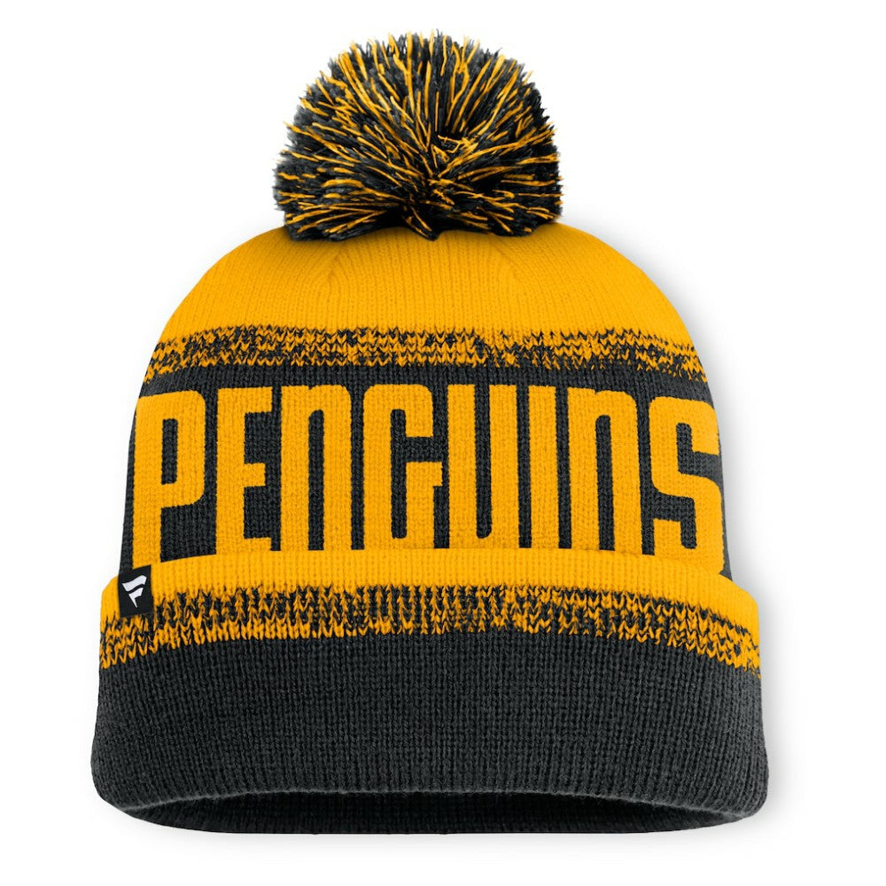 NHL Pittsburgh Penguins Fanatics Fundamentals Thrive Cuffed Knit Hat with Pom
