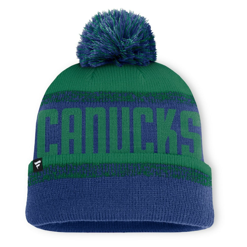 NHL Vancouver Canucks Fanatics Fundamentals Thrive Cuffed Knit Hat with Pom
