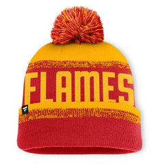 NHL Calgary Flames Fanatics Fundamentals Thrive Cuffed Knit Hat with Pom