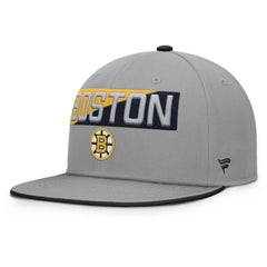 NHL Boston Bruins Fanatics Fundamentals Duo Split Logo Snapback Hat