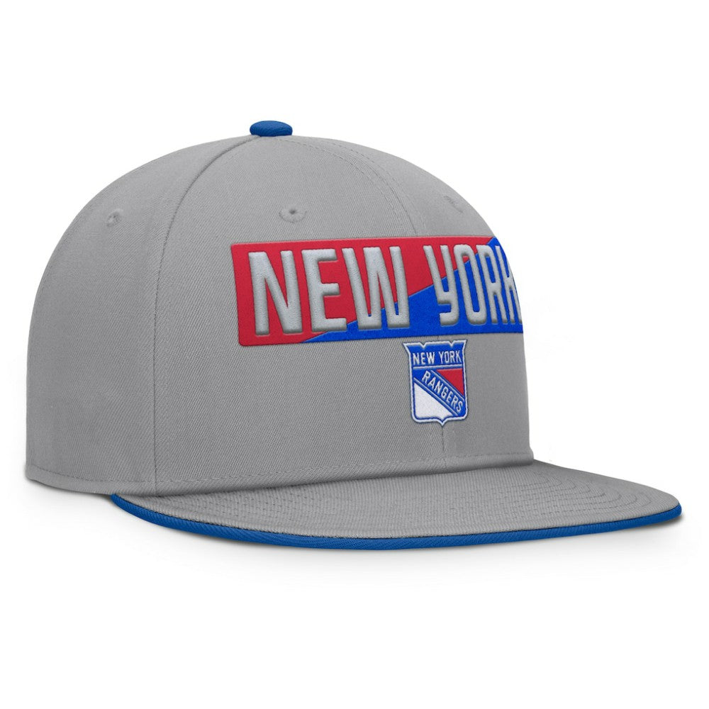 NHL New York Rangers Fanatics Fundamentals Duo Split Logo Snapback Hat