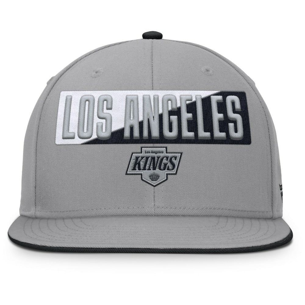 NHL Los Angeles Kings Fanatics Fundamentals Duo Split Logo Snapback Hat