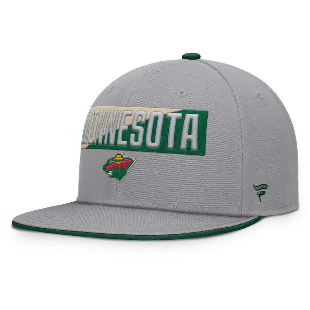 NHL Minnesota Wild Fanatics Fundamentals Duo Split Logo Snapback Hat