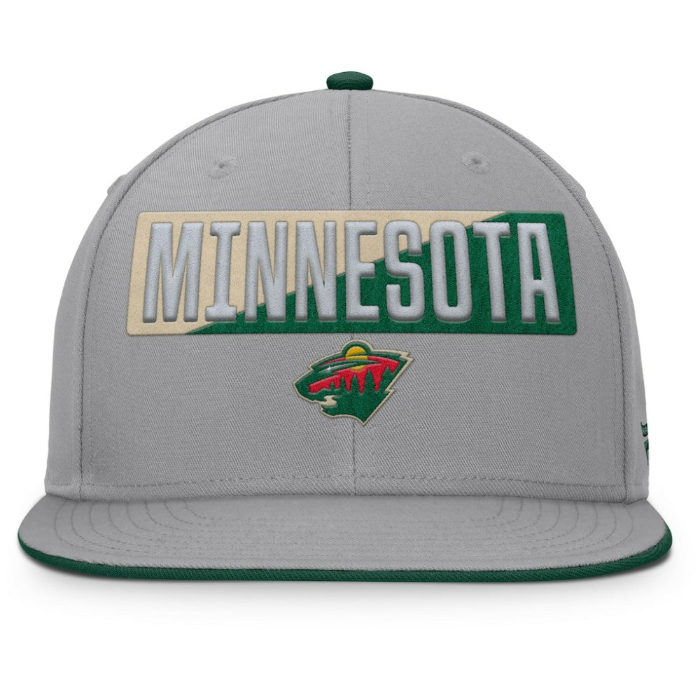 NHL Minnesota Wild Fanatics Fundamentals Duo Split Logo Snapback Hat
