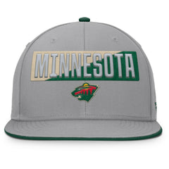 NHL Minnesota Wild Fanatics Fundamentals Duo Split Logo Snapback Hat