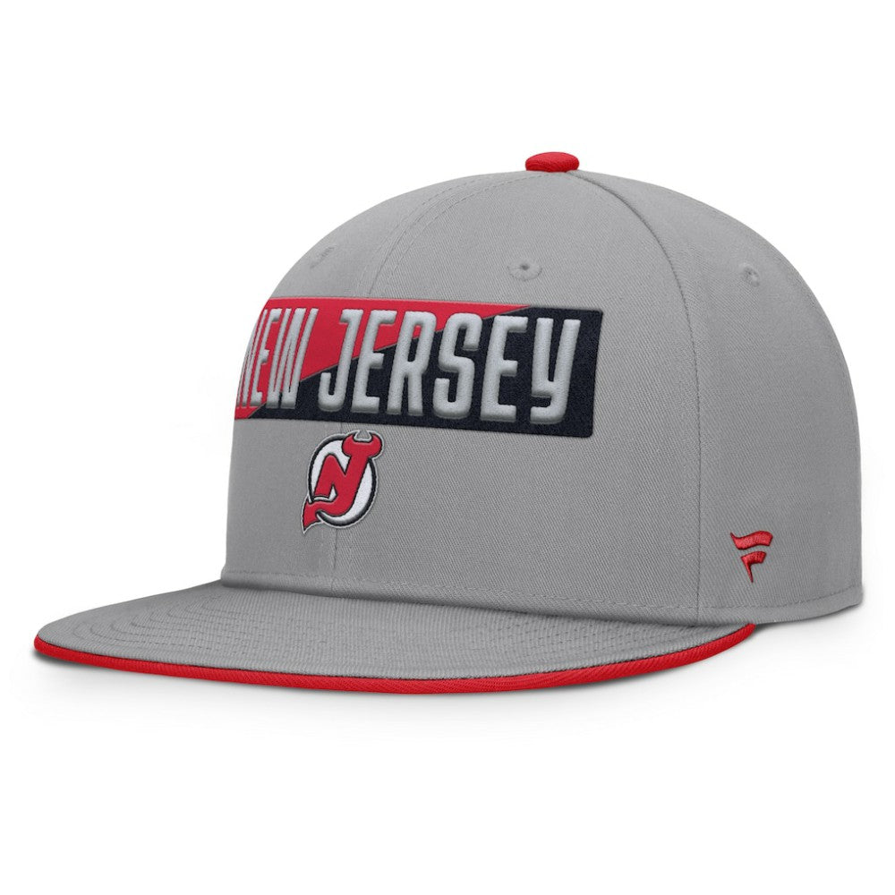 NHL New Jersey Devils Fanatics Fundamentals Duo Split Logo Snapback Hat