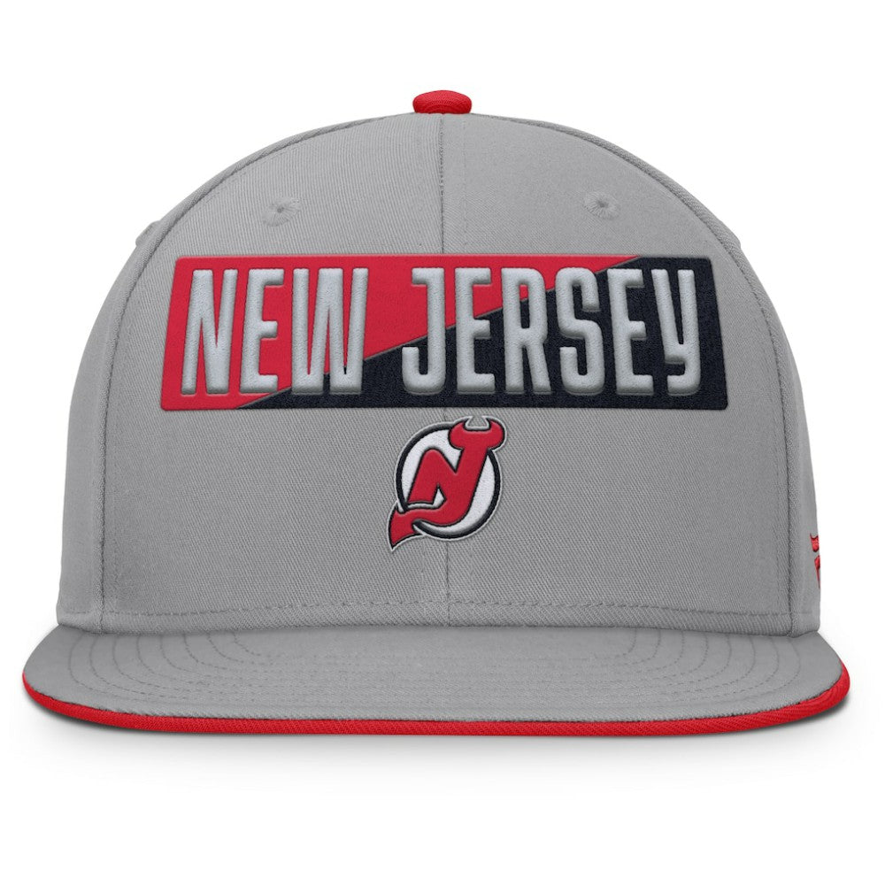 NHL New Jersey Devils Fanatics Fundamentals Duo Split Logo Snapback Hat