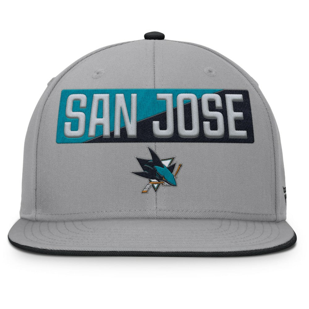 NHL San Jose Sharks Fanatics Fundamentals Duo Split Logo Snapback Hat