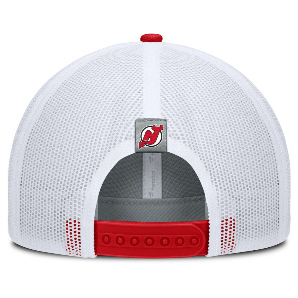 NHL New Jersey Devils Fanatics Fundamental Adapt Trucker Adjustable Hat