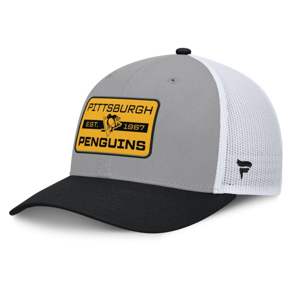NHL Pittsburgh Penguins Fanatics Fundamental Adapt Trucker Adjustable Hat