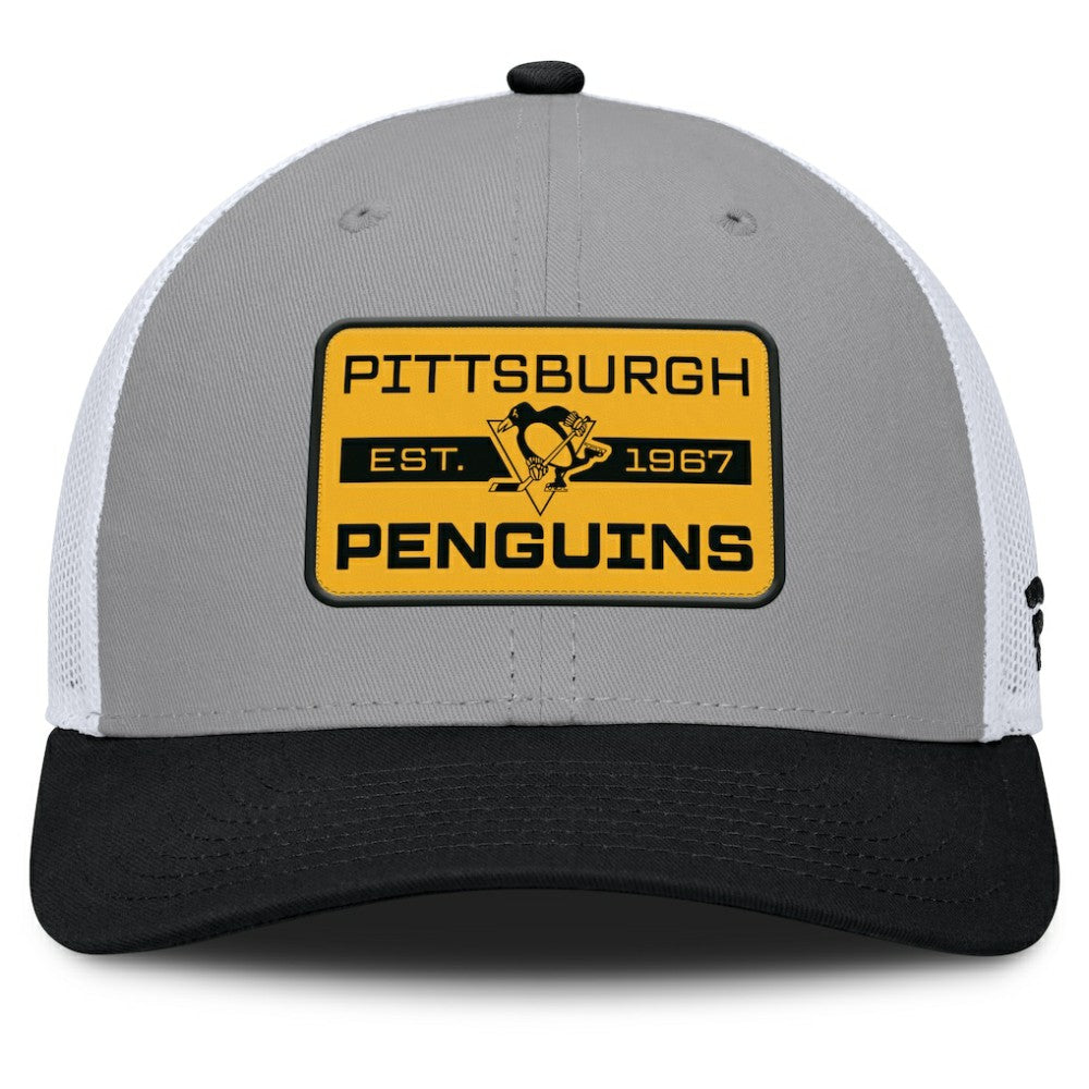NHL Pittsburgh Penguins Fanatics Fundamental Adapt Trucker Adjustable Hat