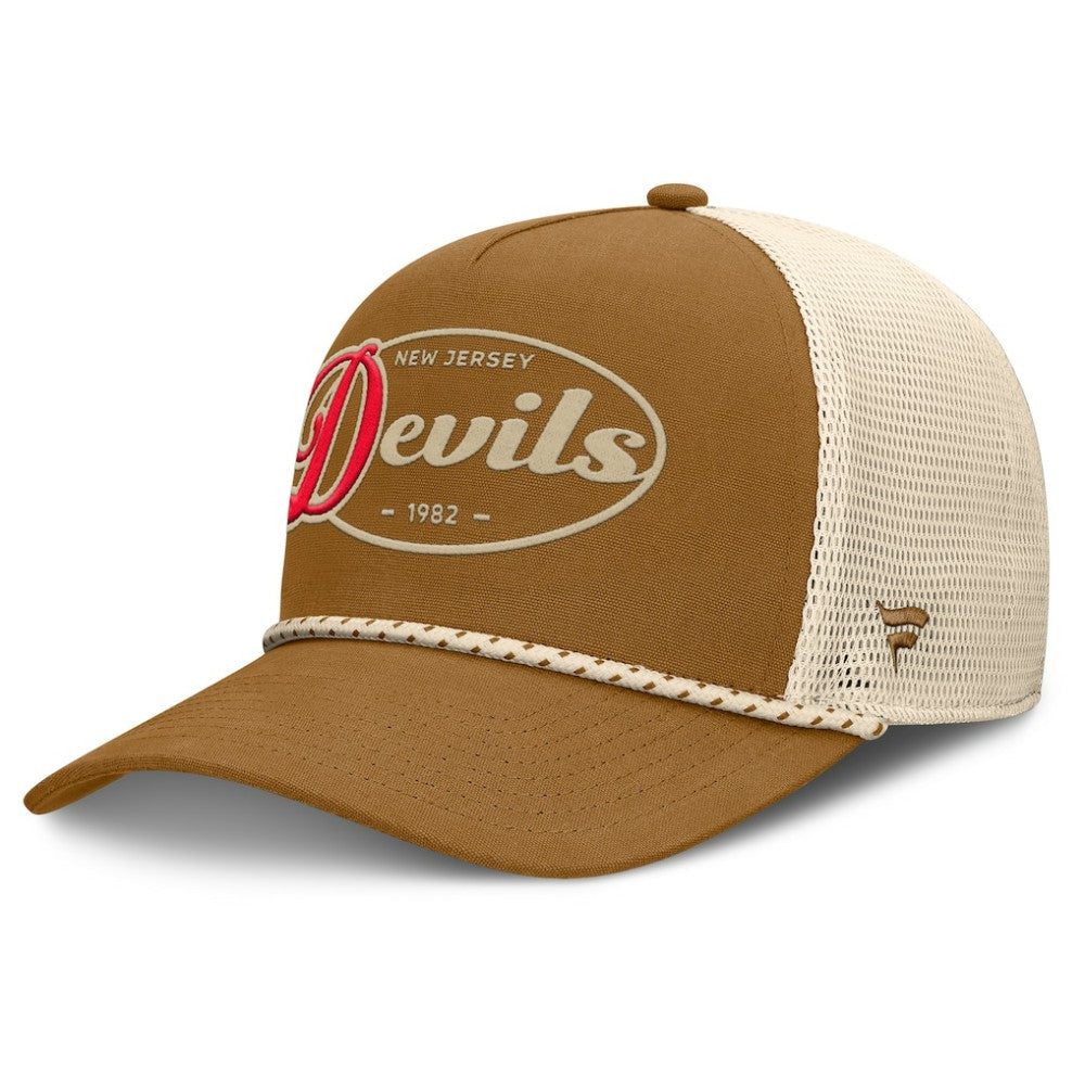 NHL New Jersey Devils Fanatics Heritage Fetch A-Frame Trucker Adjustable Hat