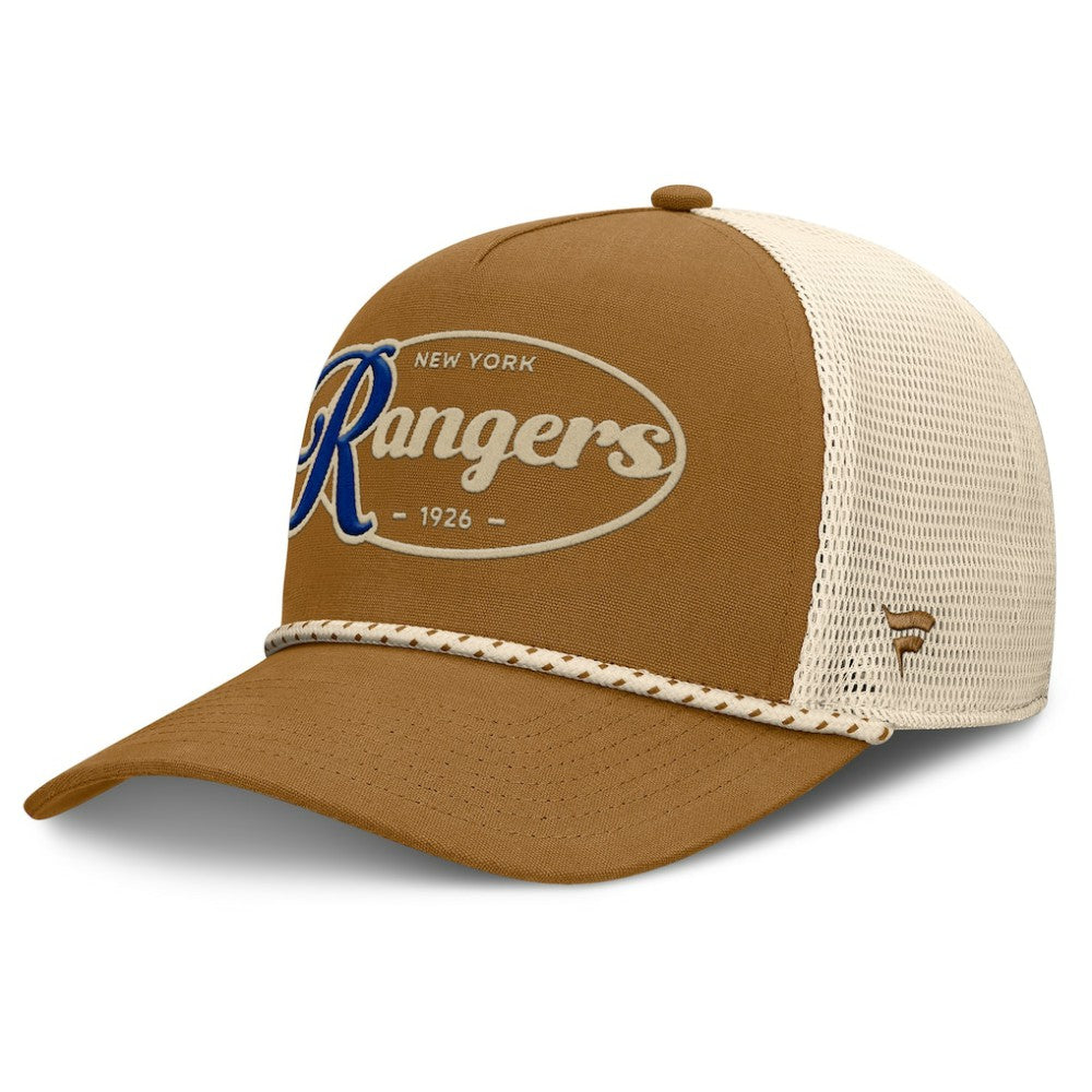 NHL New York Rangers Fanatics Heritage Fetch A-Frame Trucker Adjustable Hat