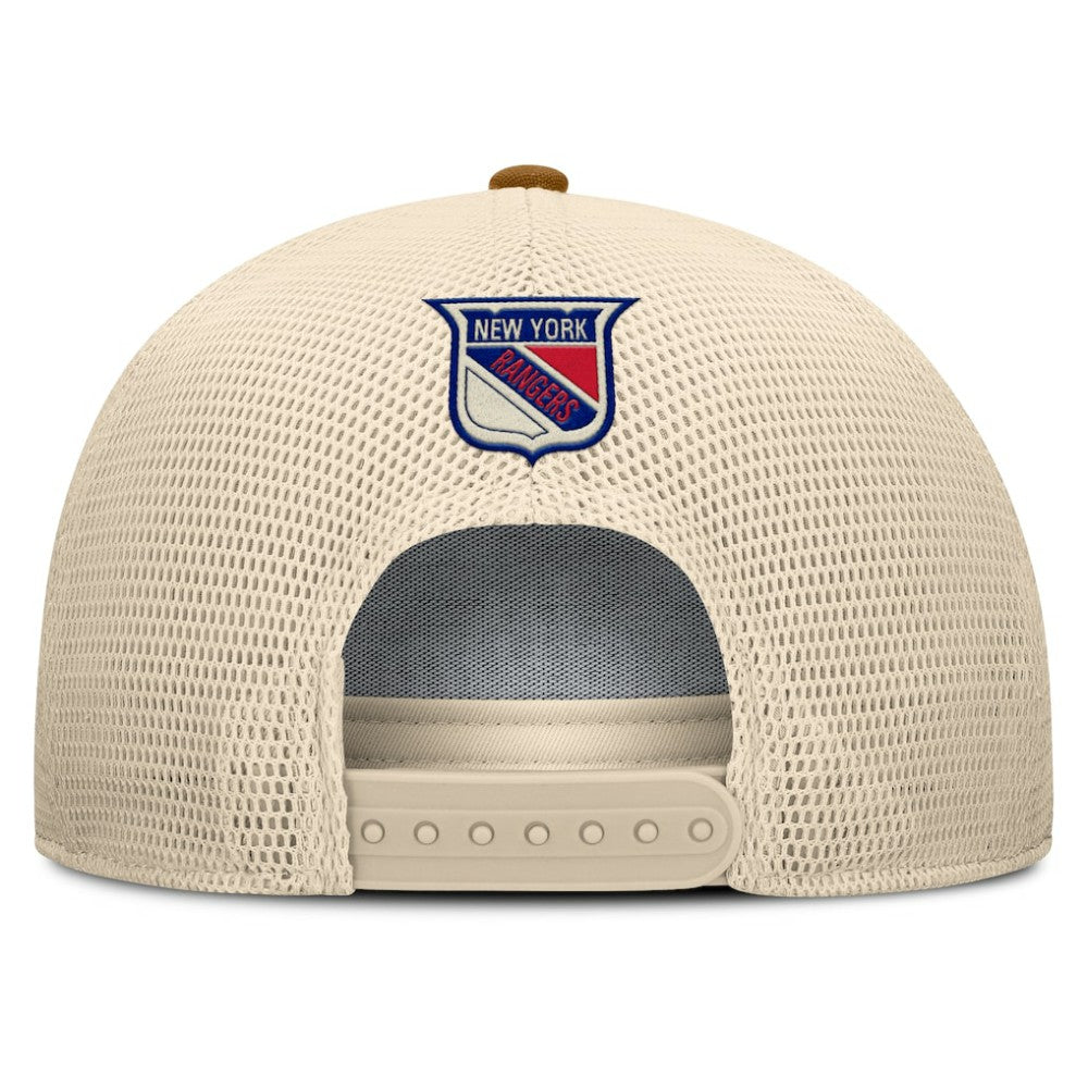 NHL New York Rangers Fanatics Heritage Fetch A-Frame Trucker Adjustable Hat