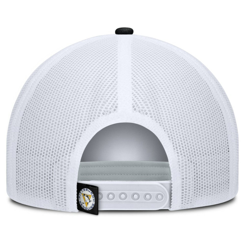 NHL Pittsburgh Penguins Fanatics Heritage Dutch A-Frame Trucker Adjustable Hat