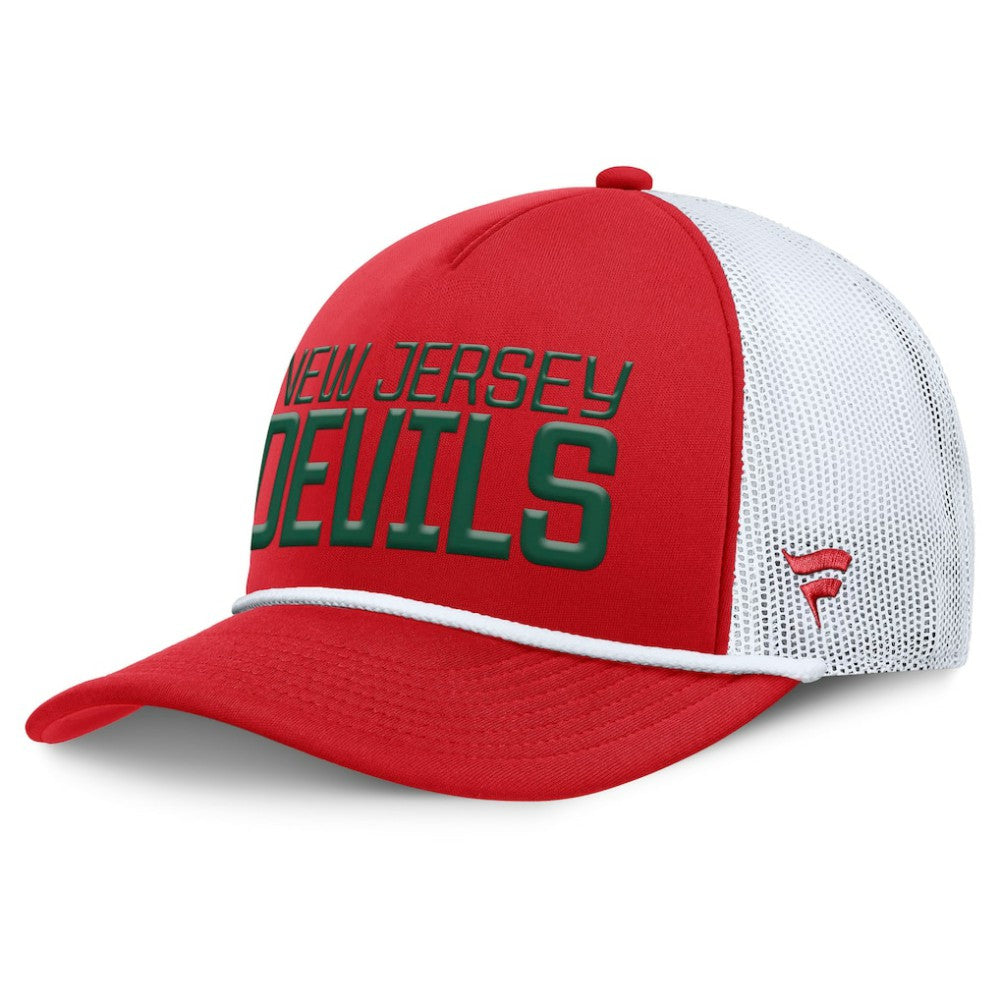 NHL New Jersey Devils Fanatics Heritage Dutch A-Frame Trucker Adjustable Hat
