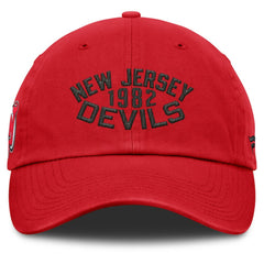 NHL New Jersey Devils Fanatics Fundamentals Archer Adjustable Hat