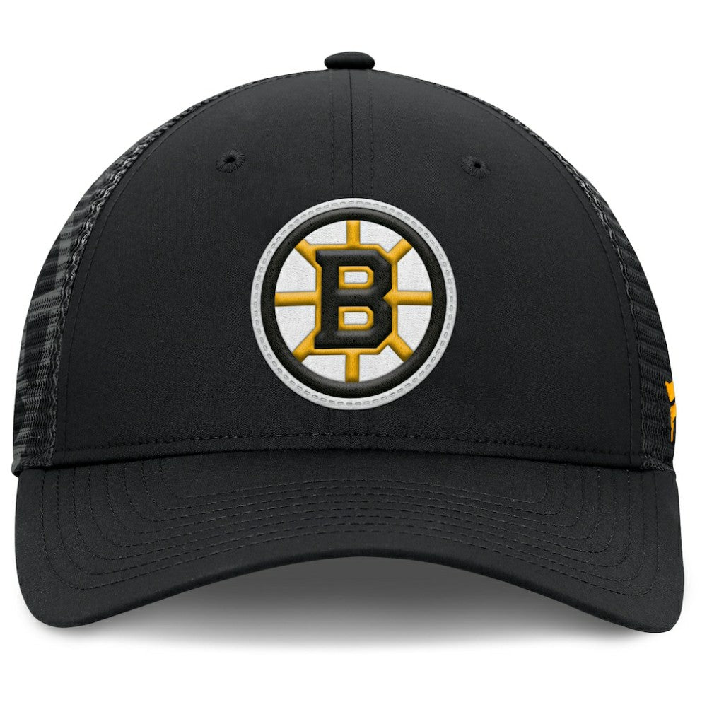 NHL Boston Bruins Fanatics Authentic Pro Home Ice Trucker Adjustable Hat