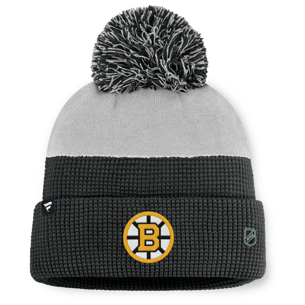 NHL Boston Bruins Fanatics Authentic Pro Home Ice Cuffed Knit Hat with Pom